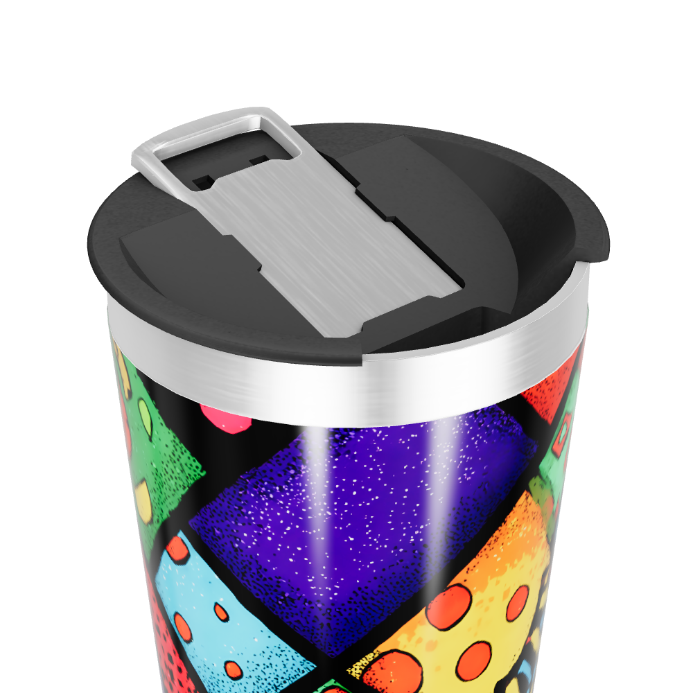 Copo Térmico - Estampa Colorida Geométrica