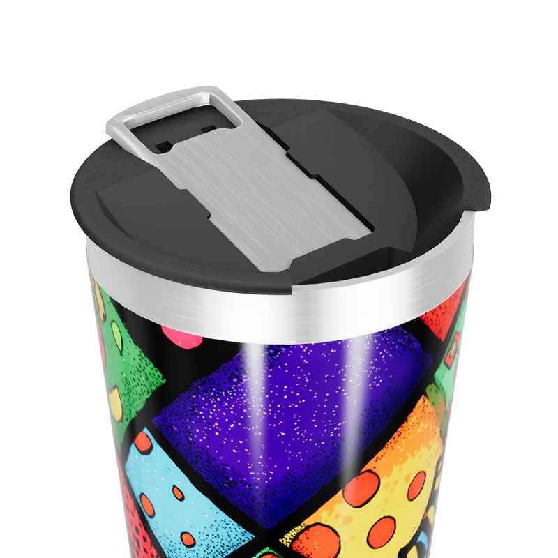 Copo Térmico - Estampa Colorida Geométrica