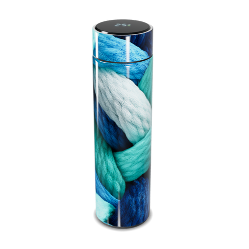 Garrafa Térmica Touch - Trançado Azul e Verde