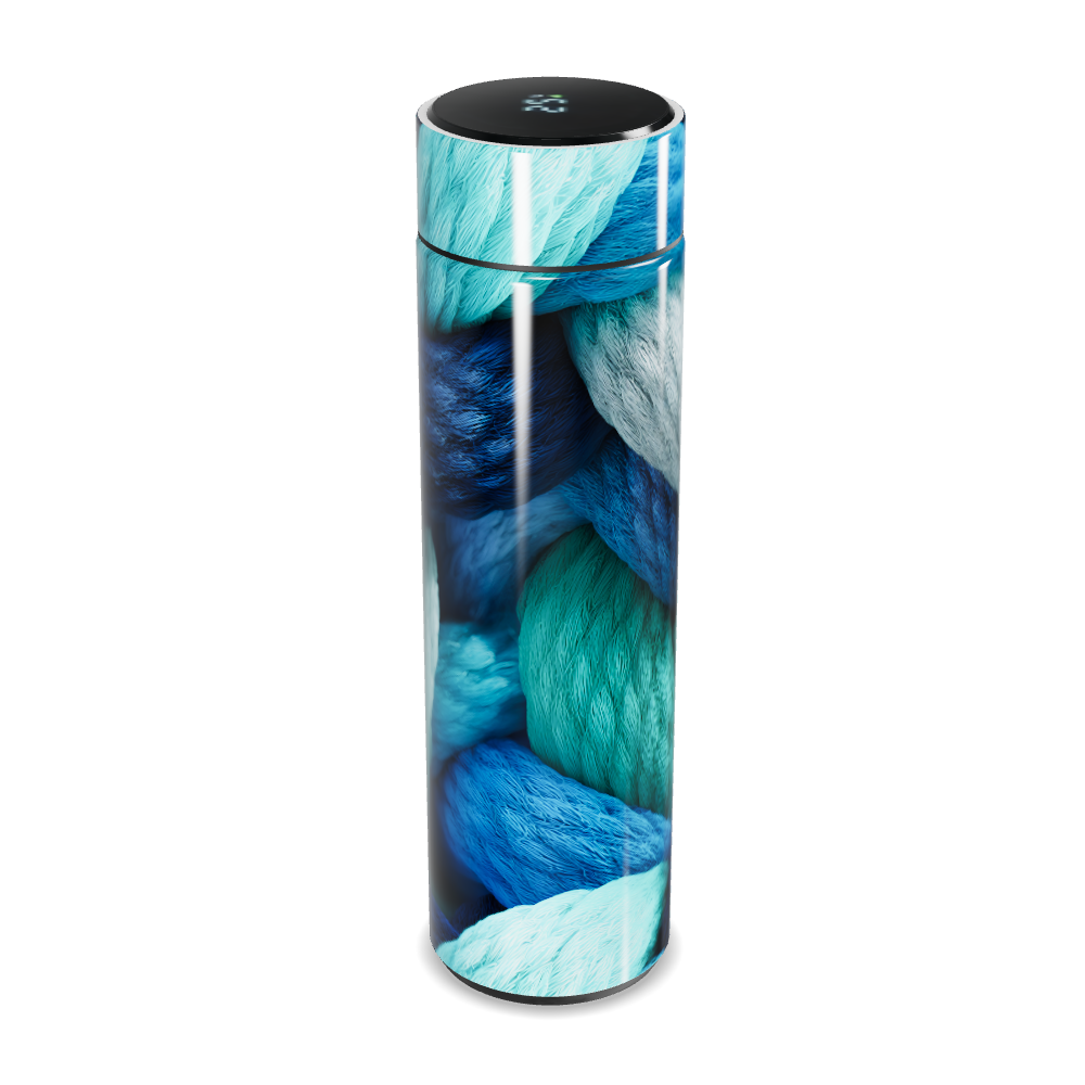 Garrafa Térmica Touch - Trançado Azul e Verde