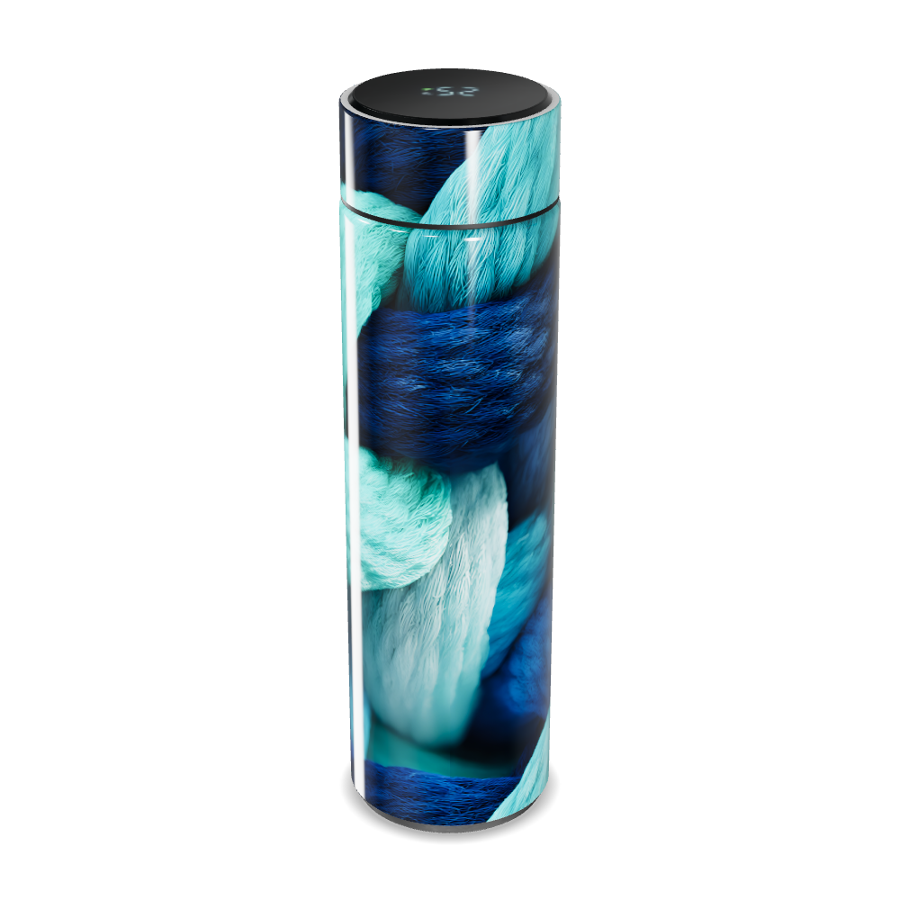 Garrafa Térmica Touch - Trançado Azul e Verde