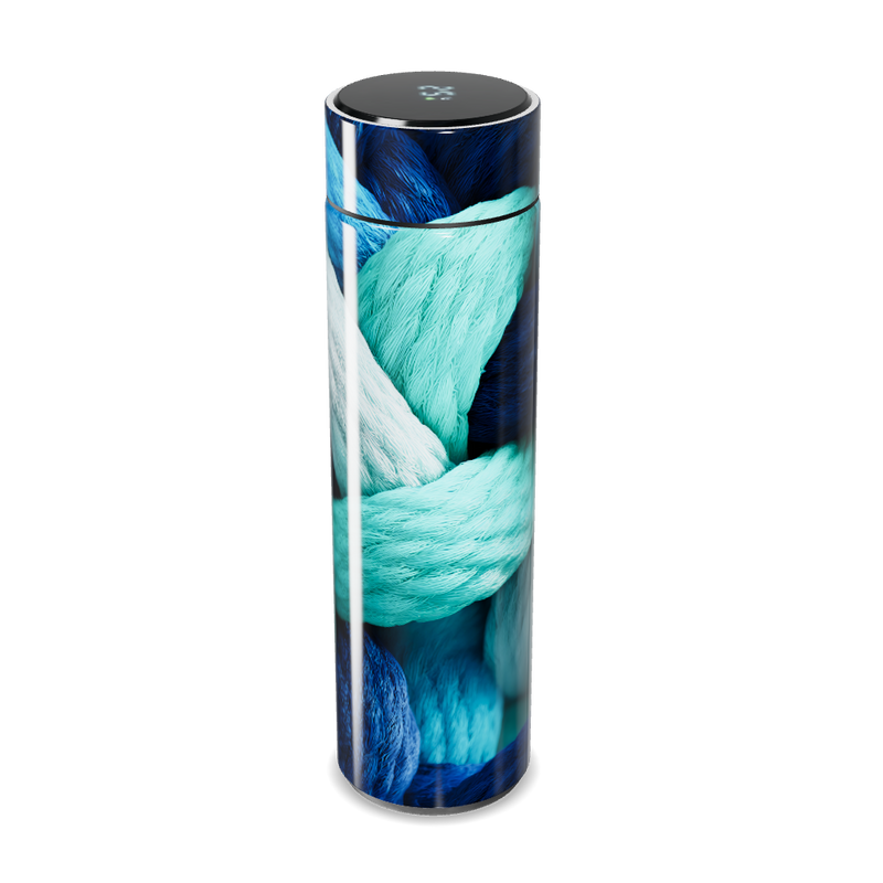 Garrafa Térmica Touch - Trançado Azul e Verde