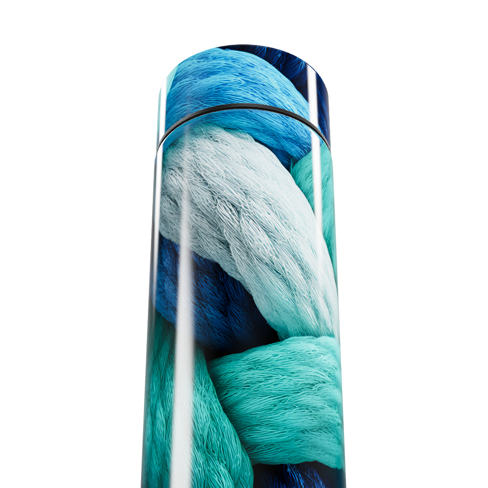 Garrafa Térmica Touch - Trançado Azul e Verde