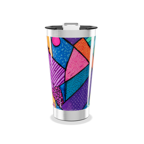 Copo Térmico - Estampa Geométrica Colorida