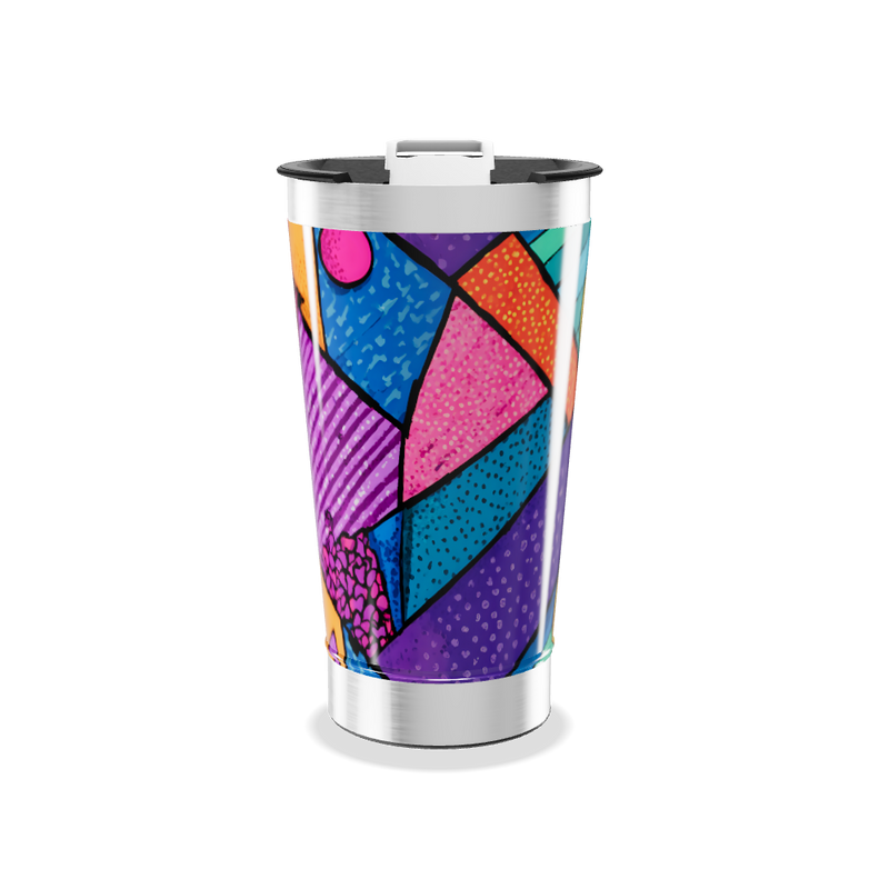 Copo Térmico - Estampa Geométrica Colorida
