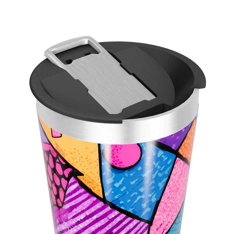 Copo Térmico - Estampa Geométrica Colorida