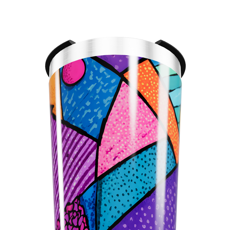 Copo Térmico - Estampa Geométrica Colorida