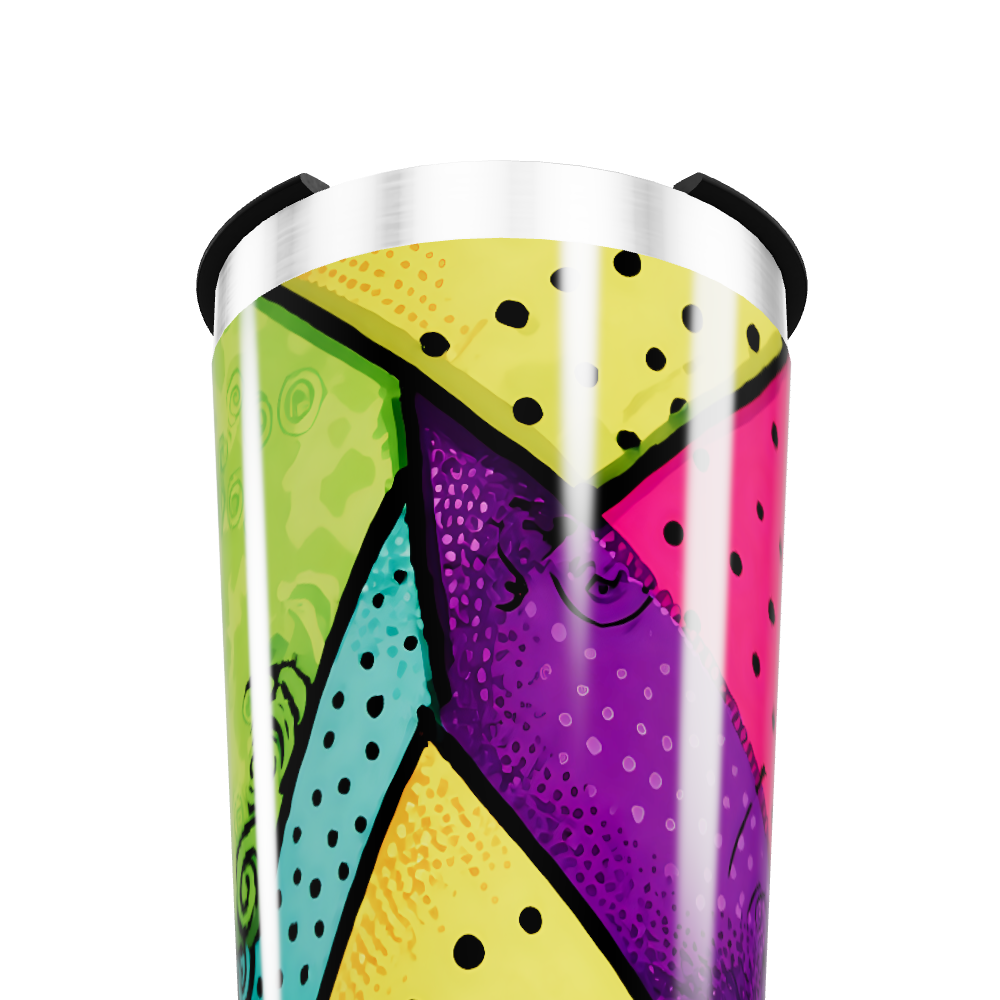 Copo Térmico - Colorido com Estampa Geométrica