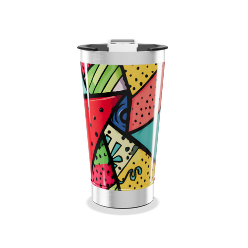 Copo Térmico - Estampa Colorida Geométrica