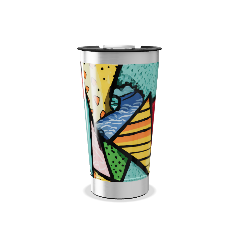 Copo Térmico - Estampa Colorida Geométrica
