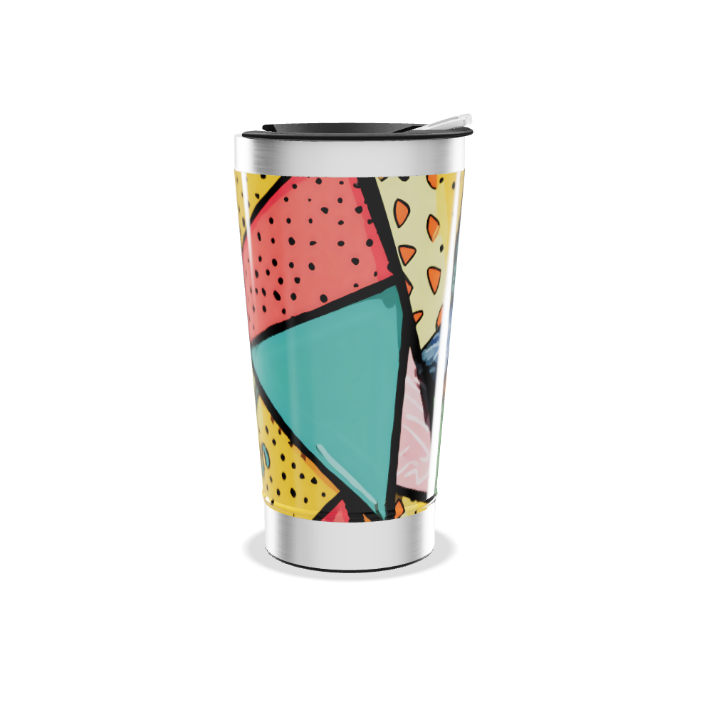 Copo Térmico - Estampa Colorida Geométrica
