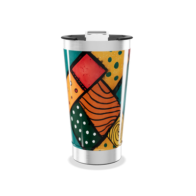 Copo Térmico - Estampa Geométrica Colorida
