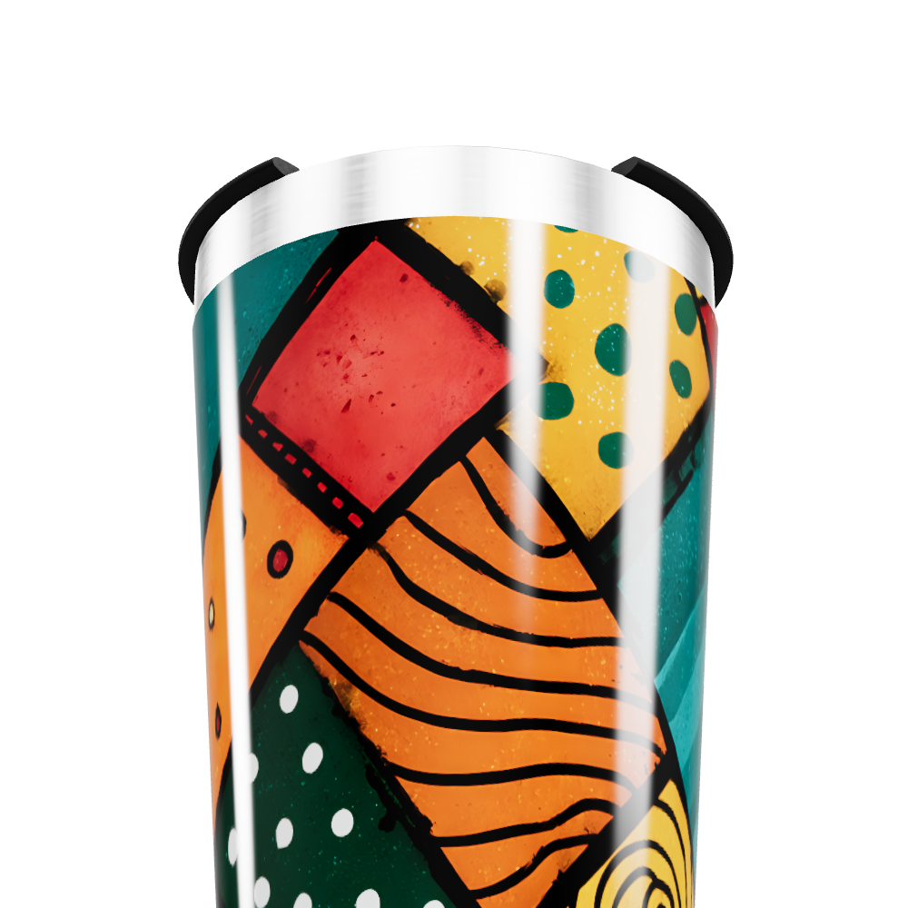 Copo Térmico - Estampa Geométrica Colorida