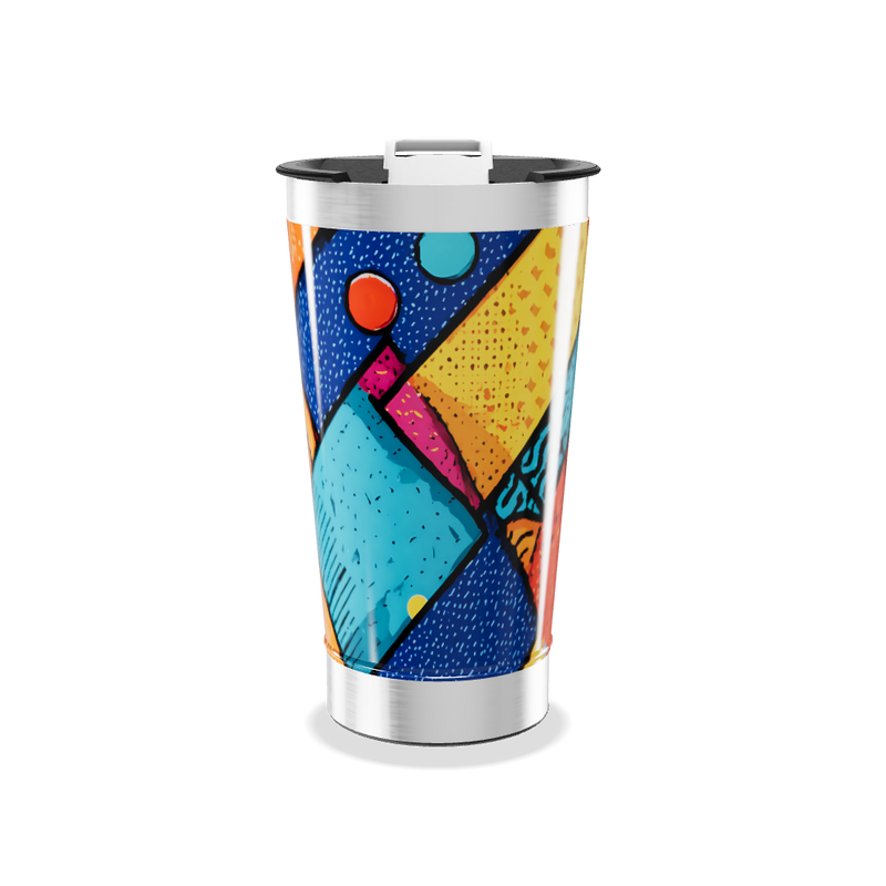 Copo Térmico - Estampa Colorida Geométrica