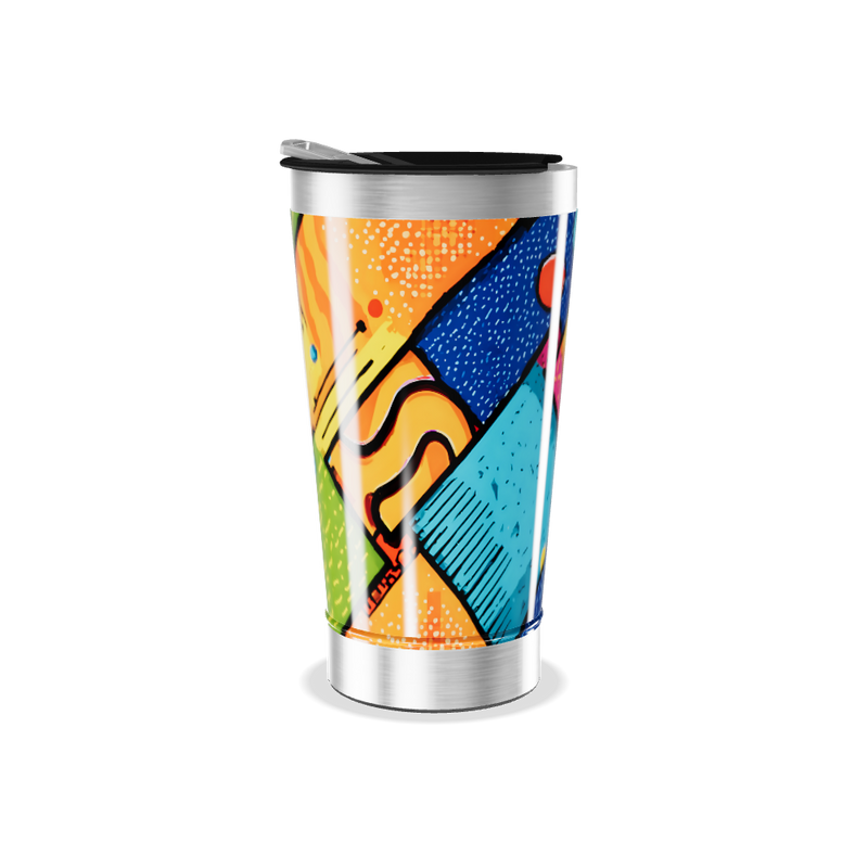 Copo Térmico - Estampa Colorida Geométrica