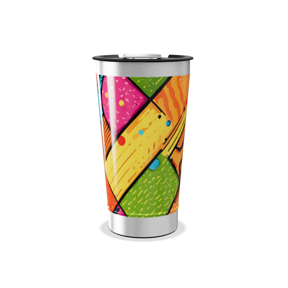 Copo Térmico - Estampa Colorida Geométrica