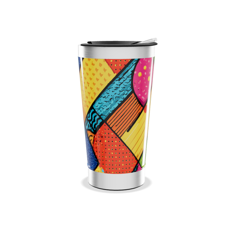 Copo Térmico - Estampa Colorida Geométrica