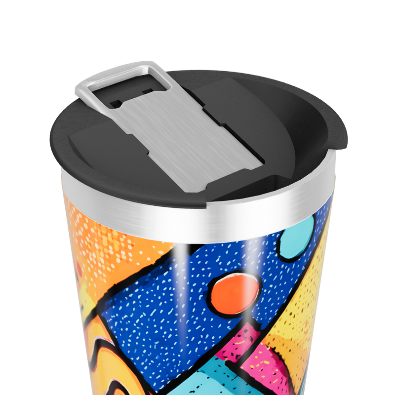 Copo Térmico - Estampa Colorida Geométrica