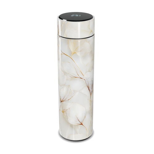 Garrafa Térmica Touch Floral Branca