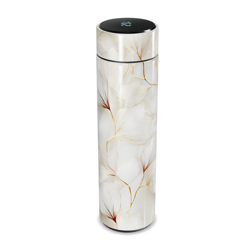 Garrafa Térmica Touch Floral Branca