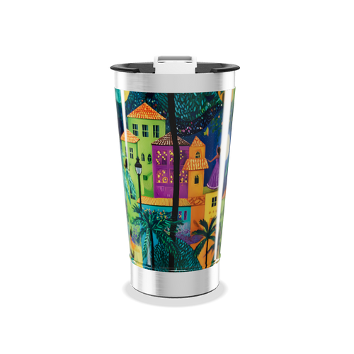 Copo Térmico - Estampa Colorida Casas