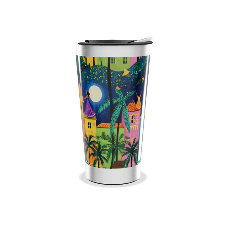 Copo Térmico - Estampa Colorida Casas