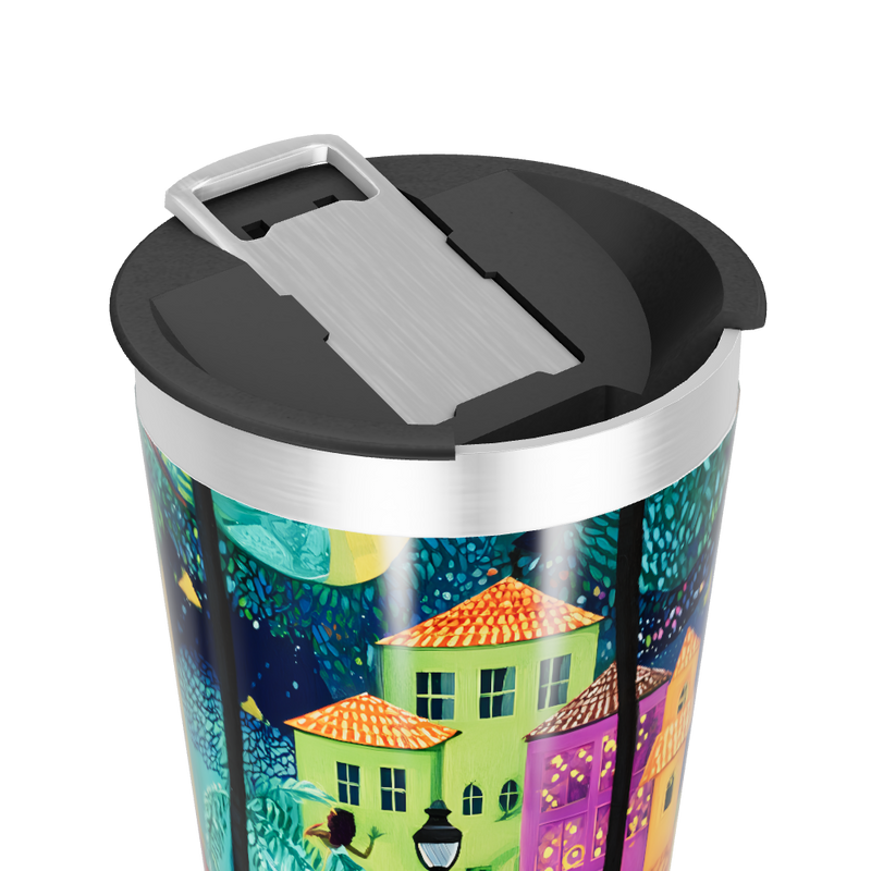 Copo Térmico - Estampa Colorida Casas