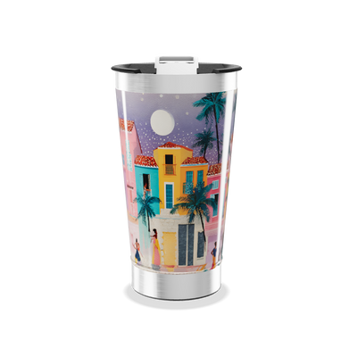 Copo Térmico - Estampa Tropical Colorida