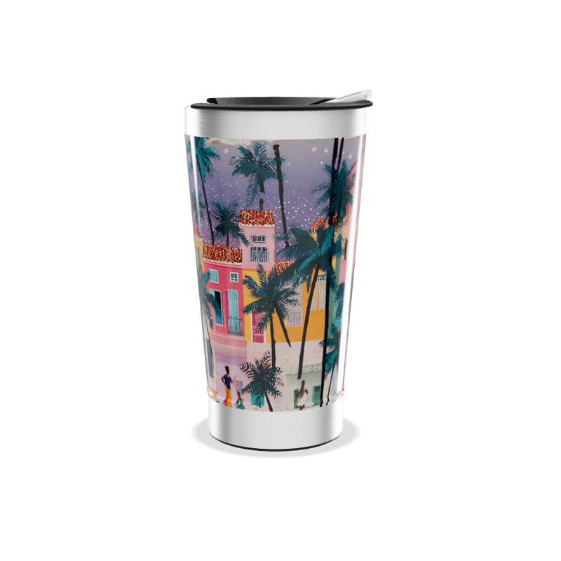 Copo Térmico - Estampa Tropical Colorida