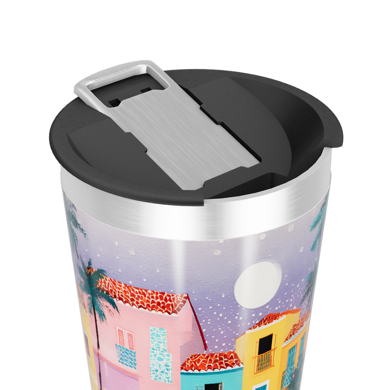 Copo Térmico - Estampa Tropical Colorida