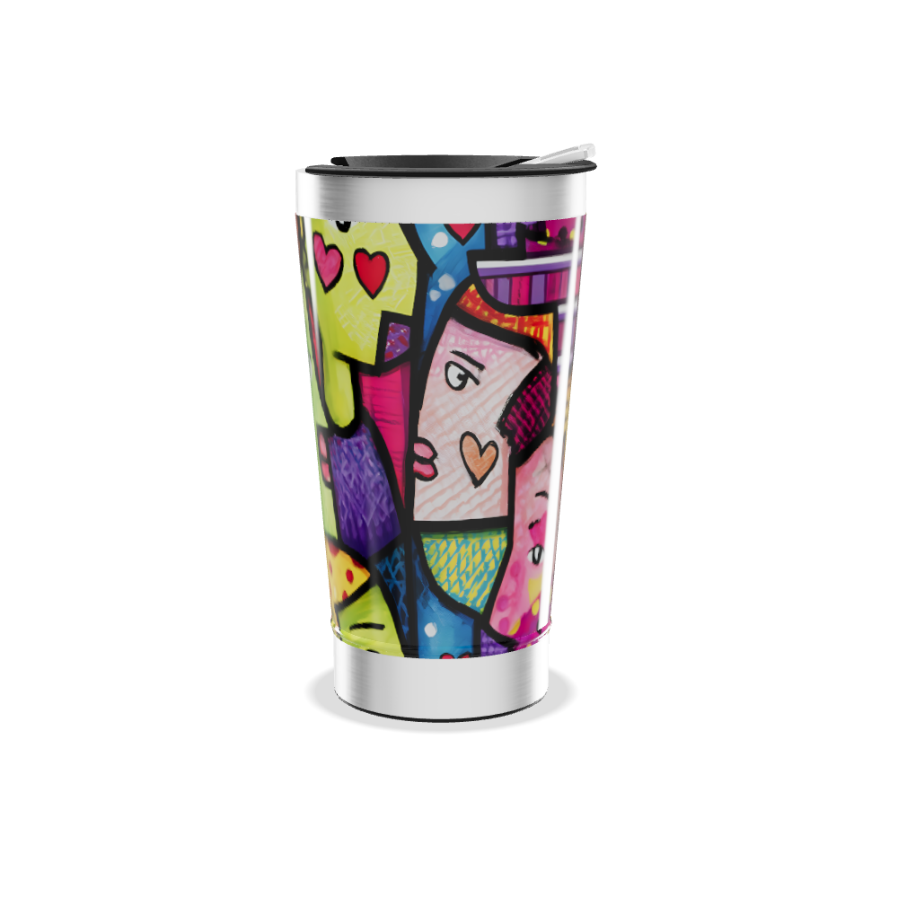 Copo Térmico - Estampado Colorido Aço Inox