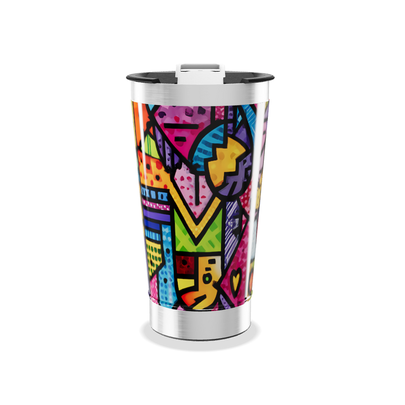Copo Térmico - Estampa Colorida Aço Inox