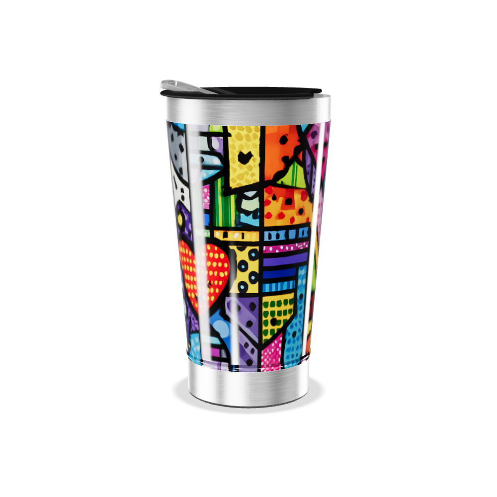 Copo Térmico - Estampa Colorida Aço Inox