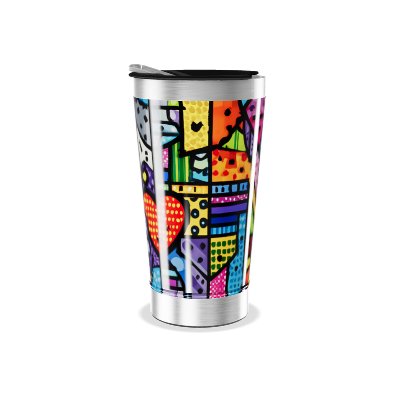 Copo Térmico - Estampa Colorida Aço Inox