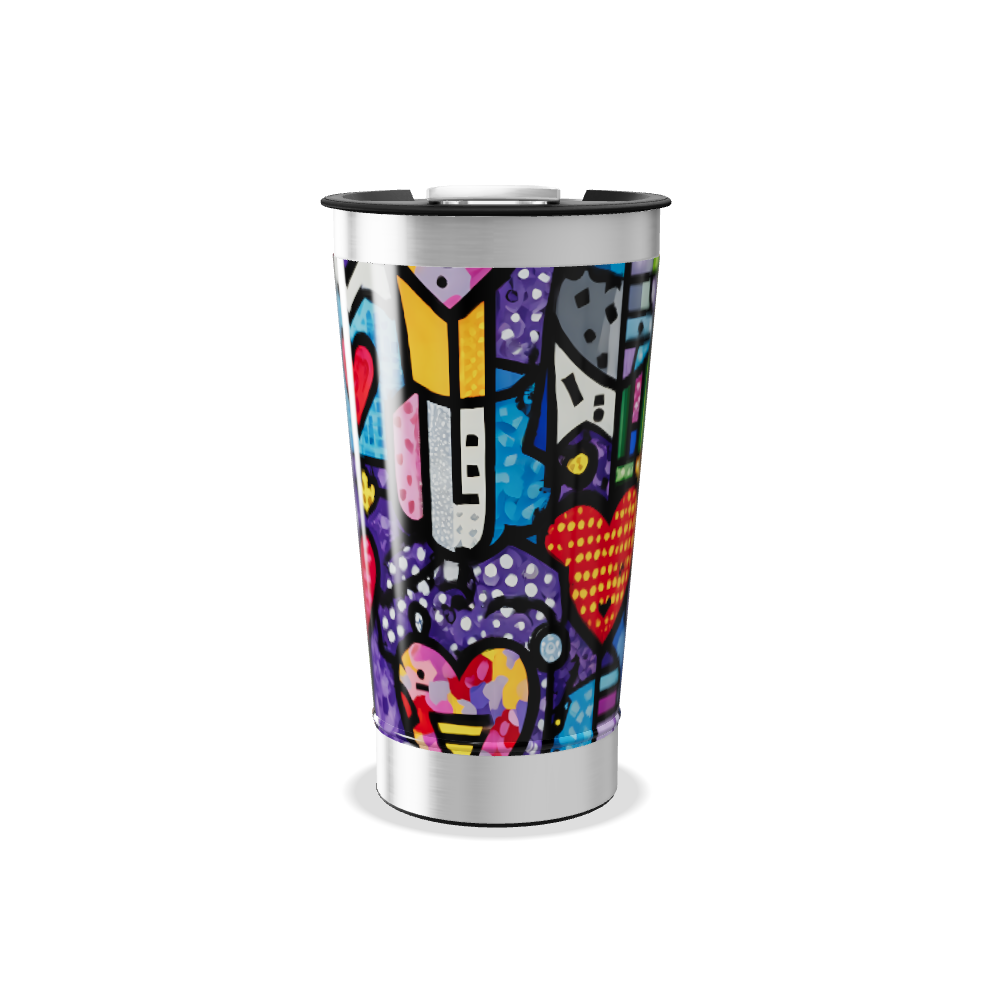 Copo Térmico - Estampa Colorida Aço Inox