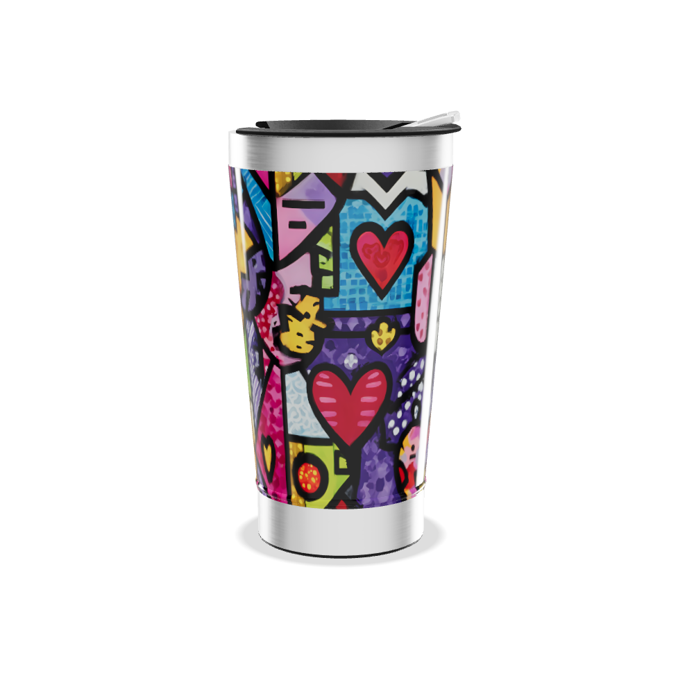 Copo Térmico - Estampa Colorida Aço Inox