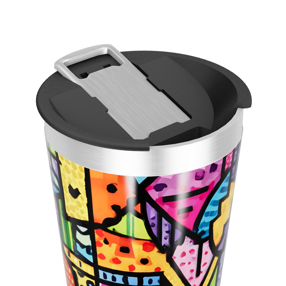 Copo Térmico - Estampa Colorida Aço Inox