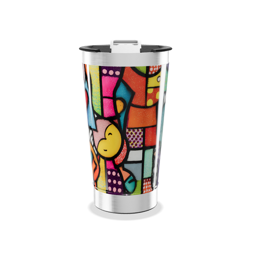 Copo Térmico - Arte Colorida Inox