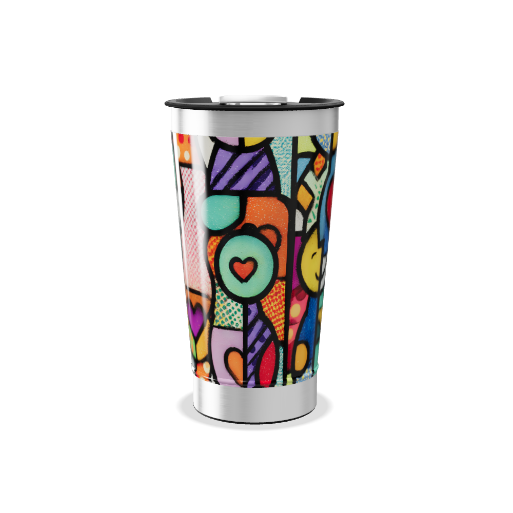 Copo Térmico - Arte Colorida Inox