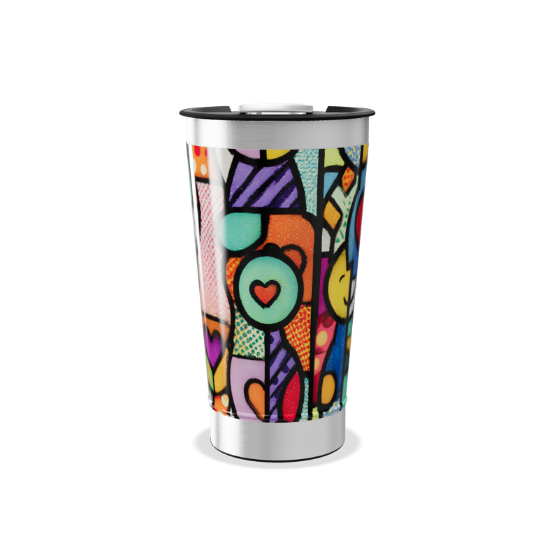 Copo Térmico - Arte Colorida Inox