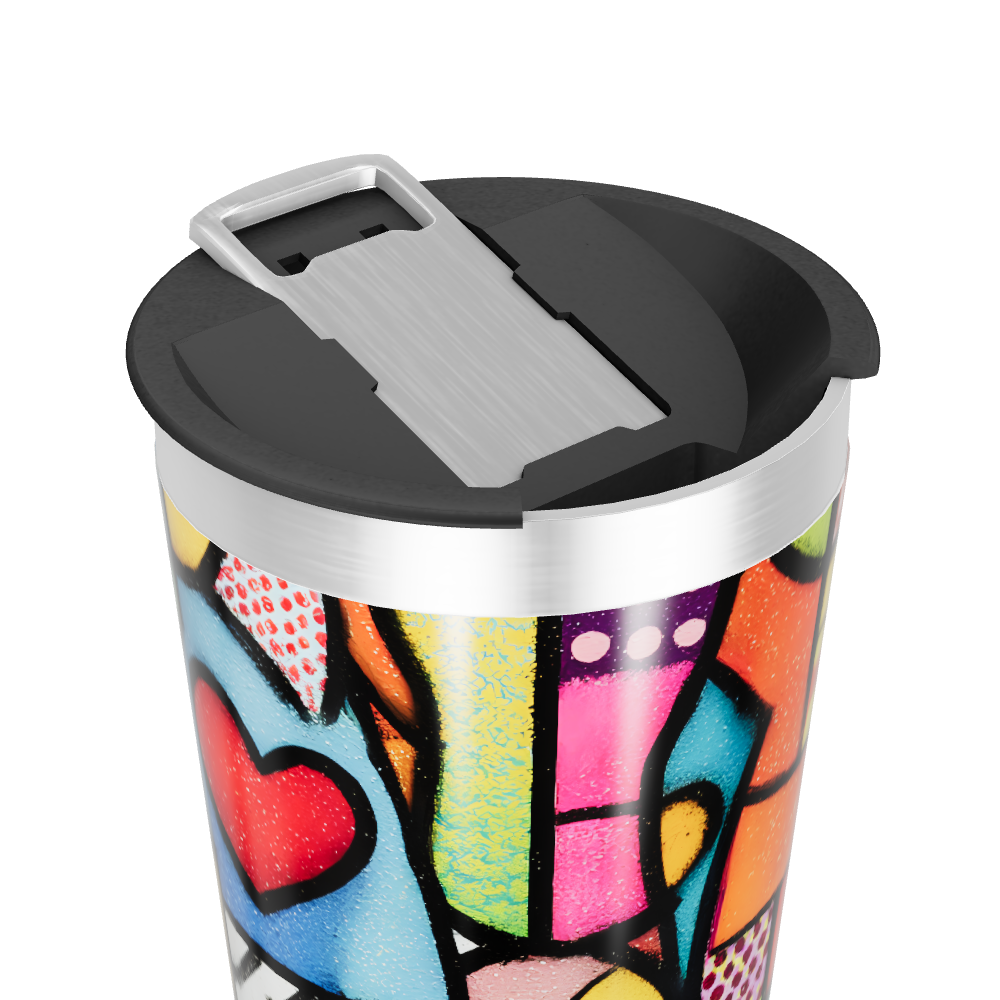 Copo Térmico - Arte Colorida Inox