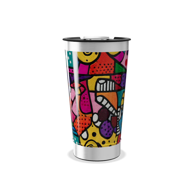 Copo Térmico - Estampa Corações Coloridos