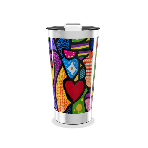 Copo Térmico - Estampa Colorida Abstrata