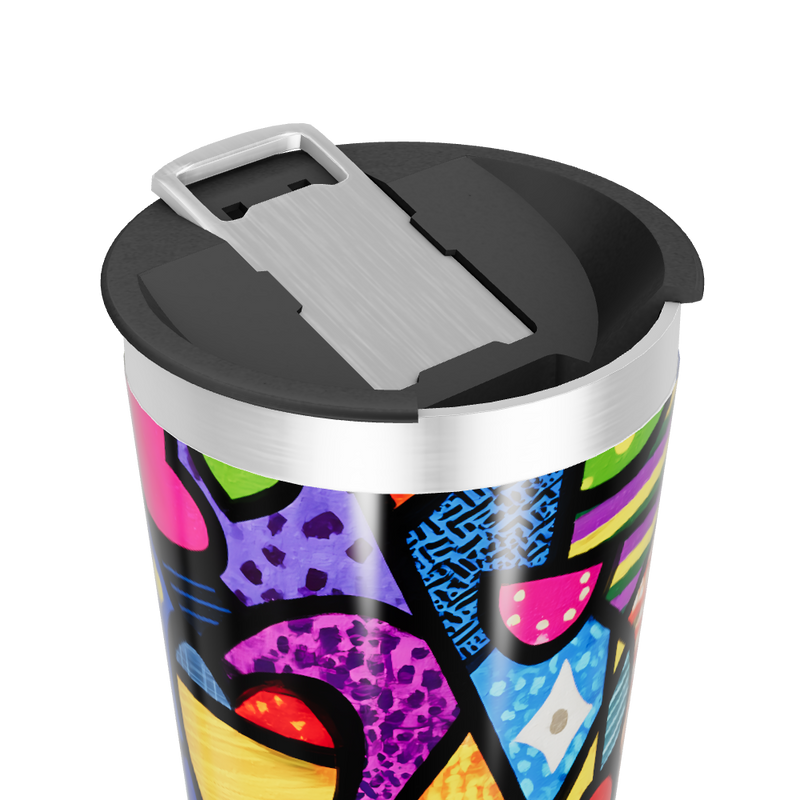 Copo Térmico - Estampa Colorida Abstrata