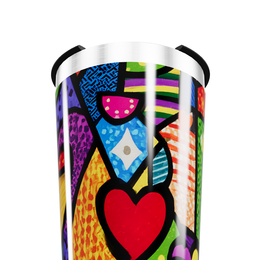 Copo Térmico - Estampa Colorida Abstrata