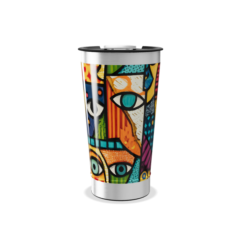 Copo Térmico - Estampa Colorida Artística