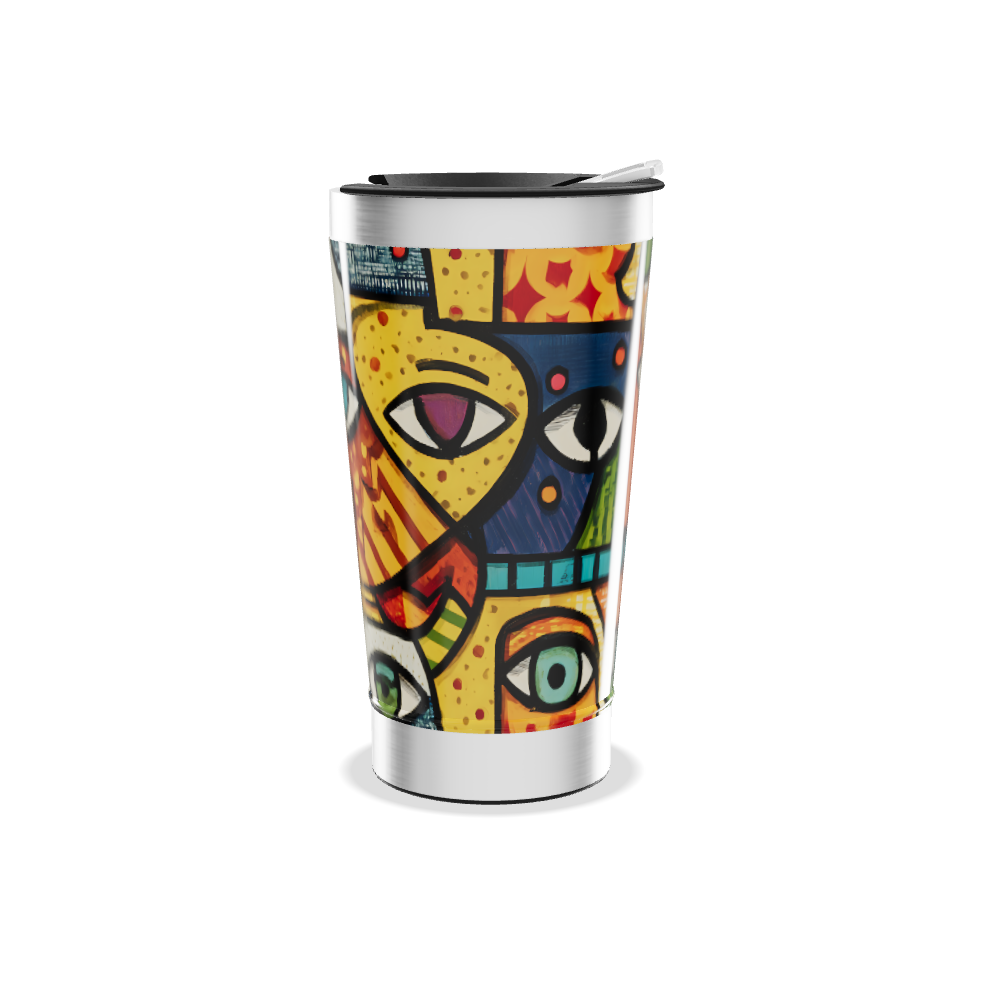 Copo Térmico - Estampa Colorida Artística