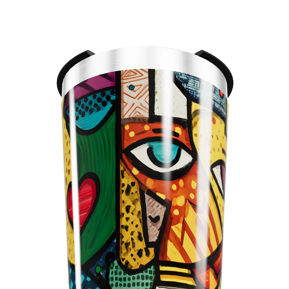Copo Térmico - Estampa Colorida Artística