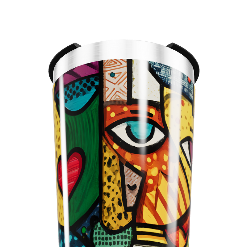 Copo Térmico - Estampa Colorida Artística