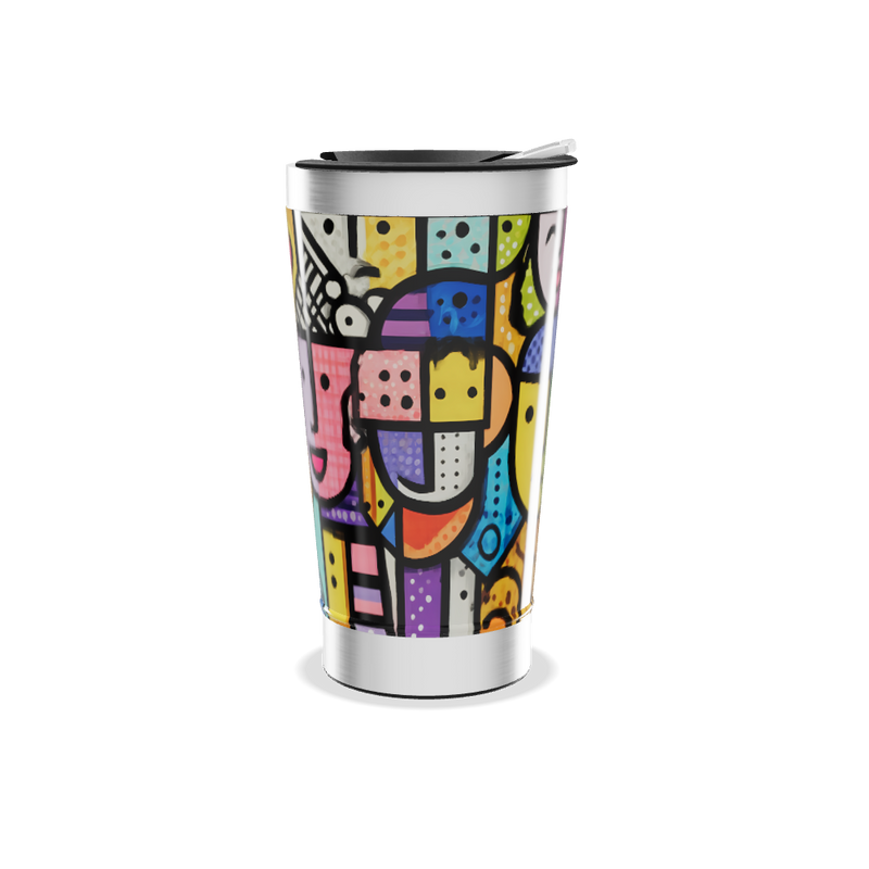 Copo Térmico - Estampa Colorida Artística
